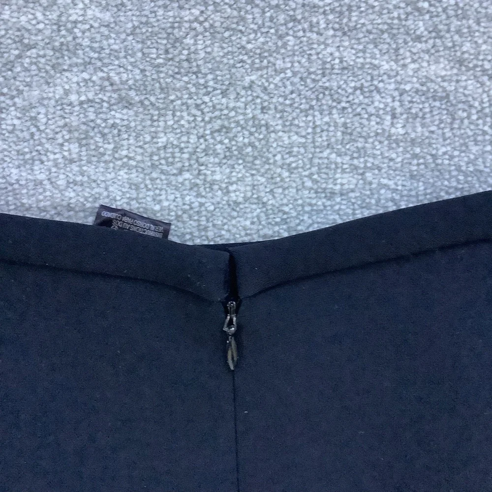 Office Siren Black Pencil Trumpet Ruffle Hem Skirt Sz. 8